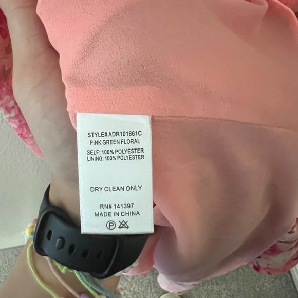 Astr Pink Floral Midi Dress - Picture 6 of 7